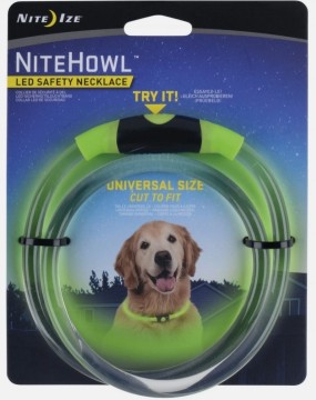 NiteHowl halsbånd med lys (grønn)
